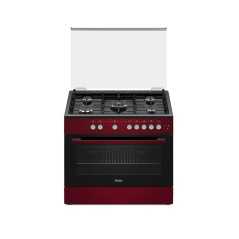 Cuisiniére Haier HCR6050EGR 4 feux 90x60cm vouleur rouge