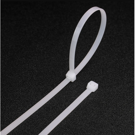 Attache de câble en nylon auto bloquant 100 pièces de 8x500mm en plastique blanc