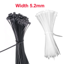 Attache de câble en nylon auto bloquant 100 pièces de 8x500mm en plastique blanc