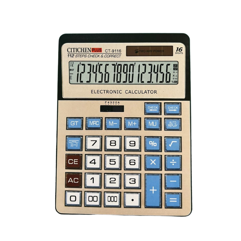 Calculatrice électronique CITYCHEN PLUS CT-9116 série desk-top grand écran à 16 chiffres Calculatrice électronique CITYCHEN PLUS CT-9116 série desk-top grand écran à 16 chiffres