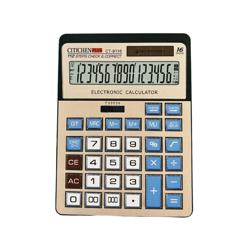 Calculatrice électronique CITYCHEN PLUS CT-9116 série desk-top grand écran à 16 chiffres