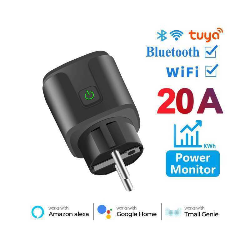 Prise connectée intelligente WiFi Tuya, AXUS-004 prise en charge d'Alexa, Google Home 16A