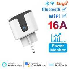 Prise connectée intelligente WiFi Tuya, AXUS-004 prise en charge d'Alexa, Google Home 16A