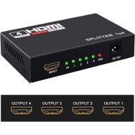 Répartiteur HDMI 1x4 Ports v1.4 Alimenté 4K/2K Full Ultra HD 1080p