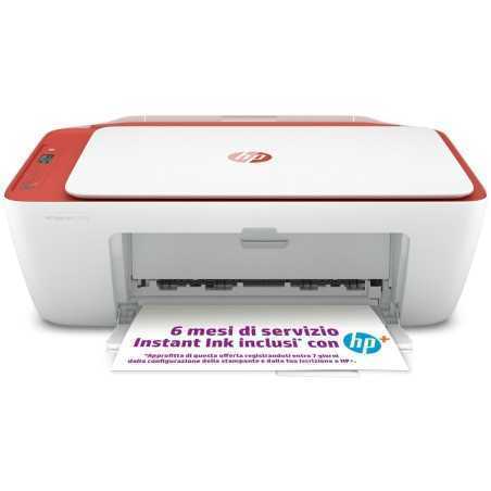 Imprimante Tout en Un HP DeskJet 2723e Blanc et Rouge