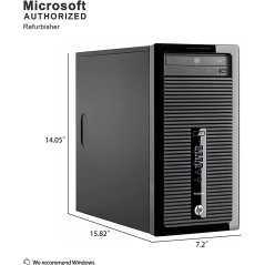 Ordinateur bureau HP ProDesk 400 G1 tour, Intel Quad Core i5-4570 jusqu'à 3,6 GHz, Ram 4G DDR3, 500GB HDD DVD, Windows 10 Pro 64