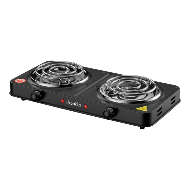 Réchaud électrique DECAKILA KECC002B 2 feux ,noir, 1000W Réchaud électrique DECAKILA KECC002B 2 feux ,noir, 1000W