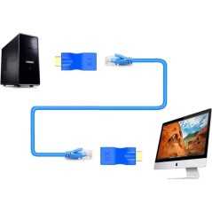 Extension HDMI vers RJ45 RS-HDEXT30M convertisseur de câble réseau répéteur sur Cat 5e/6 1080p jusqu'à 30m