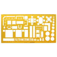 Règle de modèle Architectural professionnel, dessins, pochoir, fourniture d'outils de mesure