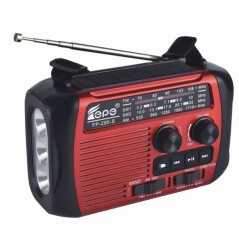 Radio Solaire Rechargeable FP-295-S FM AM SW avec Torche et Port usb