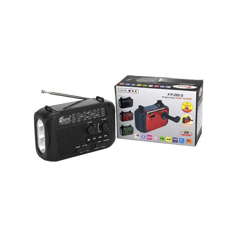 Radio Solaire Rechargeable FP-295-S FM AM SW avec Torche et Port usb Radio Solaire Rechargeable FP-295-S FM AM SW avec Torche et Port usb