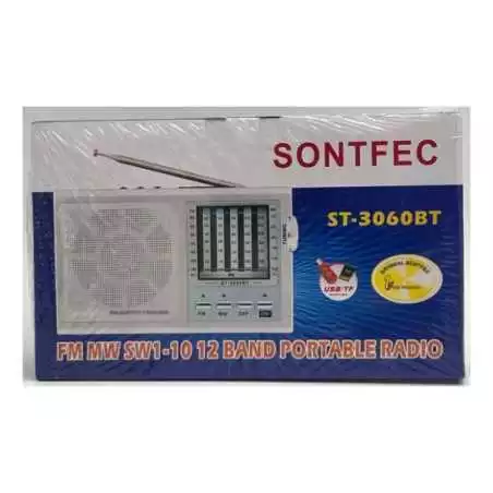 Radio Portable FM/MW/SW1-10 12 Band SONITEC ST-3060BT