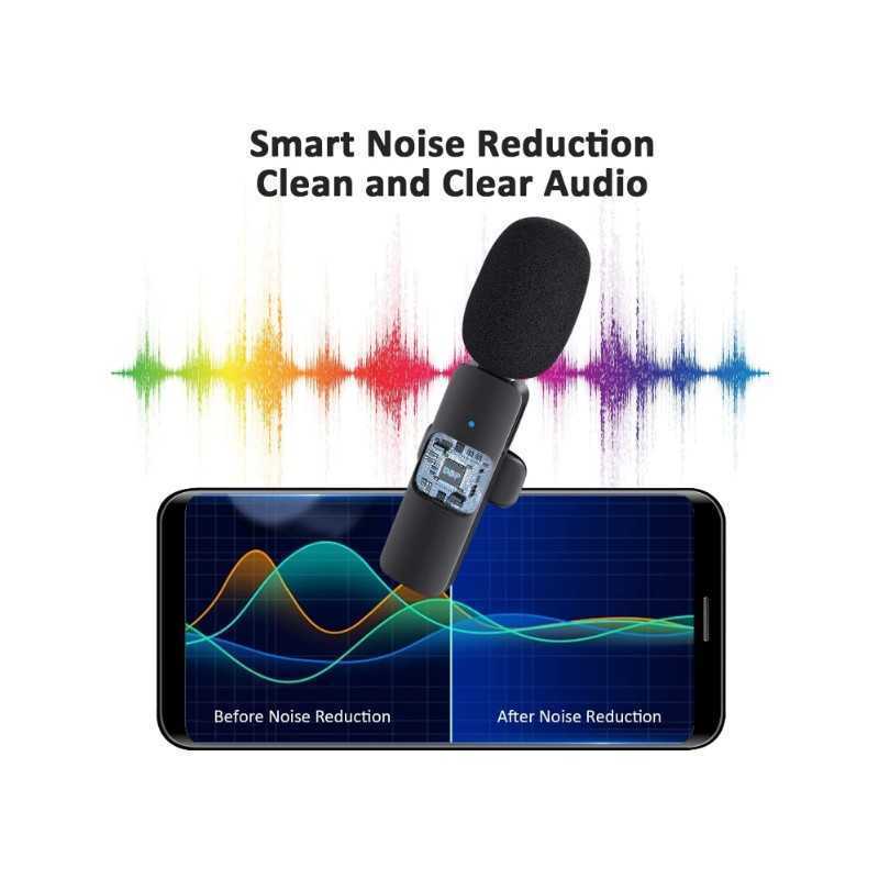 Microfono Lavalier Wireless Doppio - Con Ricevitore Per Camera, PC, Smartphone E Riduzione Rumore - Foto 11