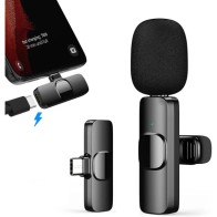 Mini microphone lavalier sans fil micro cravate K9-C type-c pour téléphone android avec réduction de bruit