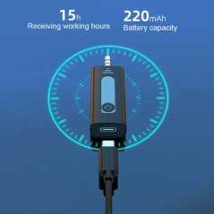 Microphone cravate Lavalier sans fil double K35-2 à condensateur omnidirectionnel pour appareil photo, haut-parleur, Smartphone,