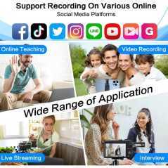 Microphone cravate Lavalier sans fil double K35-2 à condensateur omnidirectionnel pour appareil photo, haut-parleur, Smartphone,