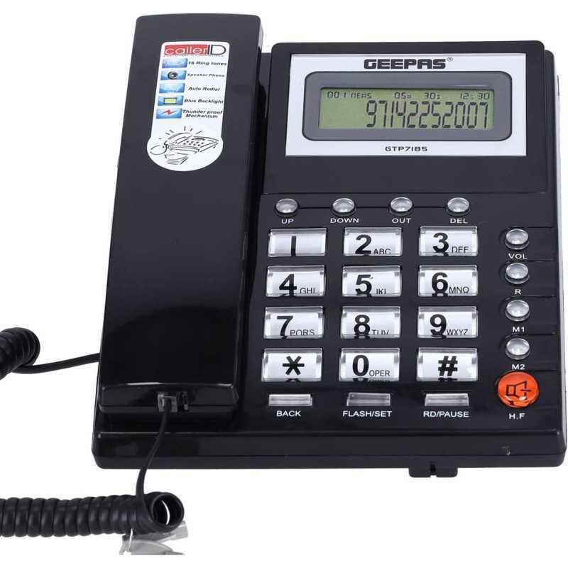 Téléphone fixe filaire Geepas GTP-7185 Téléphone fixe filaire Geepas GTP-7185