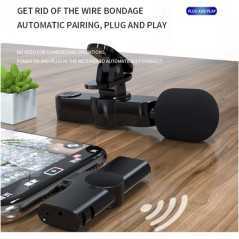 Microphone cravate sans fil EP033TZ-L, Double micro à revers pour IOS