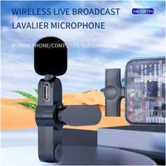 Microphone cravate sans fil EP033TZ-L, Double micro à revers pour IOS