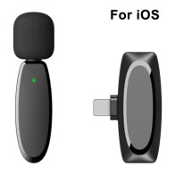 Mini microphone cravate lavalier sans fil AP004-L avec boîtier de chargement pour iPhone