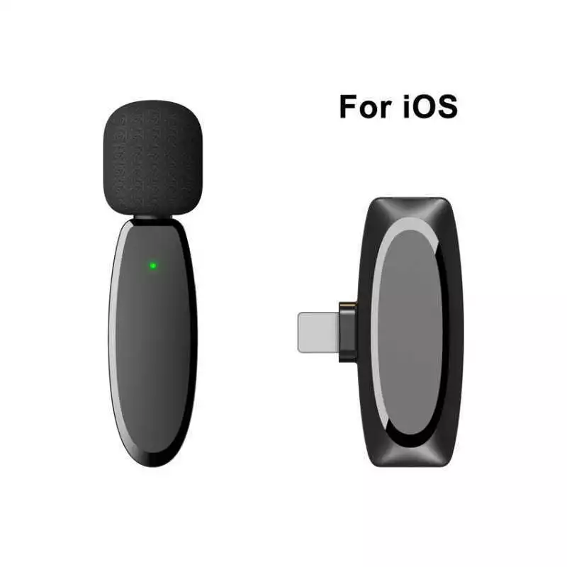 Mini microphone cravate lavalier sans fil AP004-L avec boîtier de chargement pour iPhone