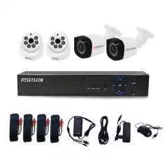 Kit 4 caméra fosvision système de sécurité domestique Dvr 2MP, Vision nocturne, caméra Ahd