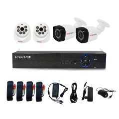 kit 4 caméras de surveillance fosvision 2mp | dvr full hd | vision nocturne | original