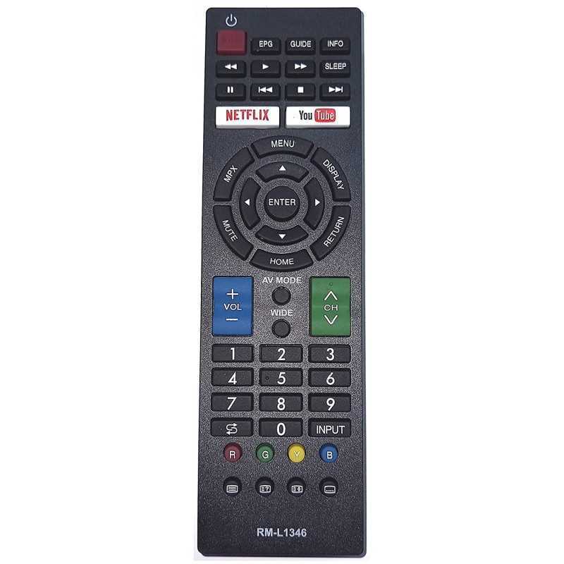 Télécommande pour SHARP led LCD TV RM-L1346 avec boutons Netflix et YouTube Télécommande pour SHARP led LCD TV RM-L1346 avec boutons Netflix et YouTube
