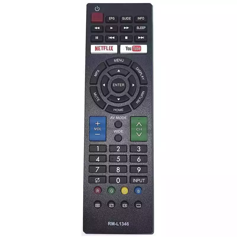 Télécommande pour SHARP led LCD TV RM-L1346 avec boutons Netflix et YouTube