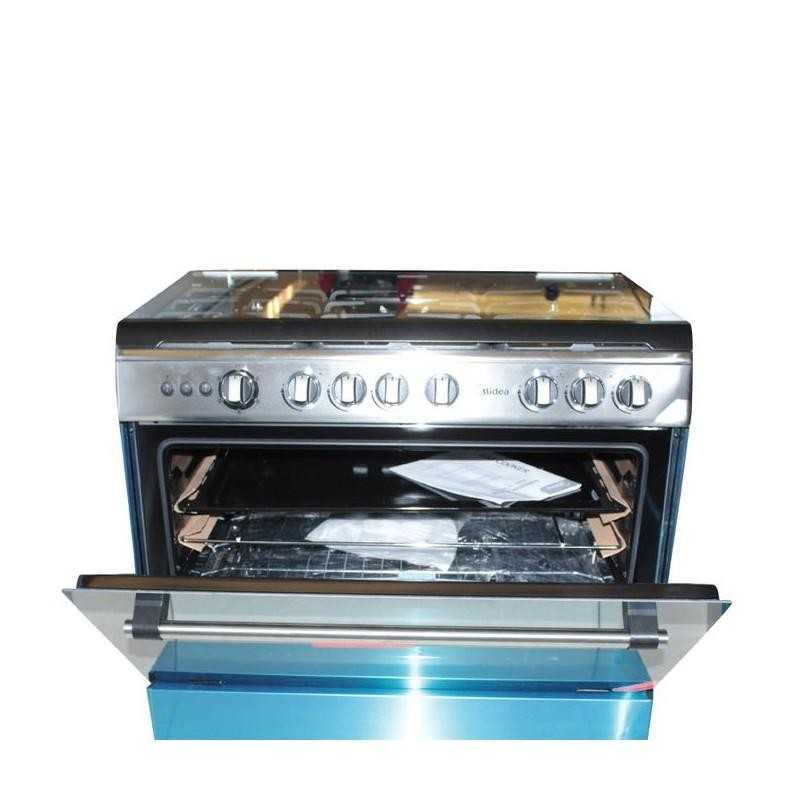 Cuisinière MIDEA 5 feux 5G030 90X60 inox Cuisinière MIDEA 5 feux 5G030 90X60 inox
