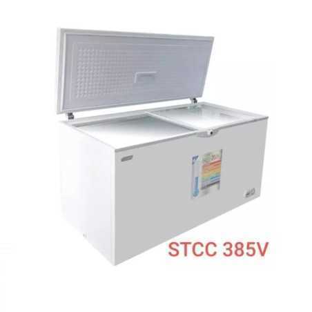 Congélateur horizontal SMART TECHNOLOGIE STCC-385 avec vitrine blanc 400 litres