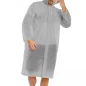Manteau de pluie bouton imperméable clair transparent a capuche