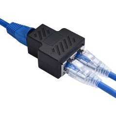 Adaptateur de répartiteur RJ45, Câble Ethernet RJ45 CAT5 6 Port LAN 1 à 2 façons femelle