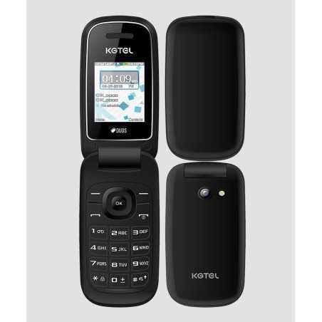Téléphone clapet KGTEL E1272 ram 32 Mo double Sim classic flip-flap avec appareil photo Noir