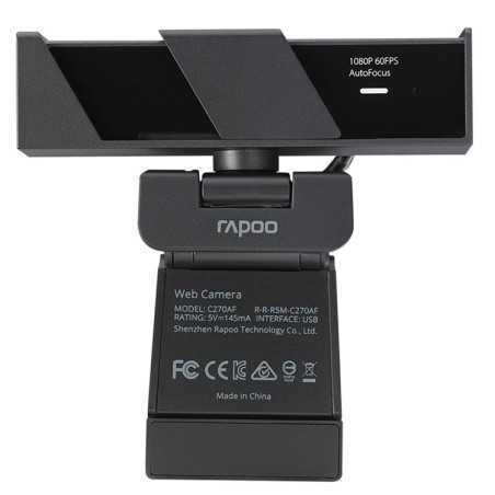 Webcam RAPOO C270AF Autofocus HD Camera 1080p External 60fps Caméra Pour le Streaming en Direct, Réunion en Ligne