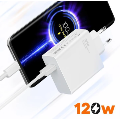 Chargeur rapide XIAOMI 120W type c 2 en 1 et câble de données