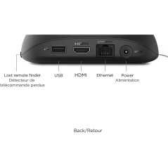 Lecteur de streaming Roku Ultra LT (4K/HDR/HD) avec remote vocale, Ethernet, HDMI 6FT 4K stockage 64Go
