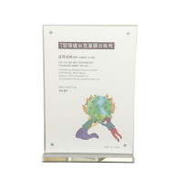 Support d'affichage A5 d'étiquettes de table magnétique forte en forme de T