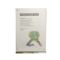 Support d'affichage A4 d'étiquettes de table magnétique forte en forme de T