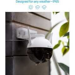 Caméra de sécurité EZVIZ C8C lite / 1080P avec Vision Nocturne en Couleur, 360° Pan/Tilt en 2.4G Wifi