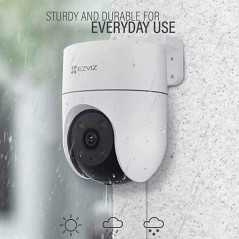 Caméra Wi-Fi extérieure panoramique et inclinable EZVIZ CS-H8C 4MP Vision nocturne couleur Couverture à 360° Suivi automatique