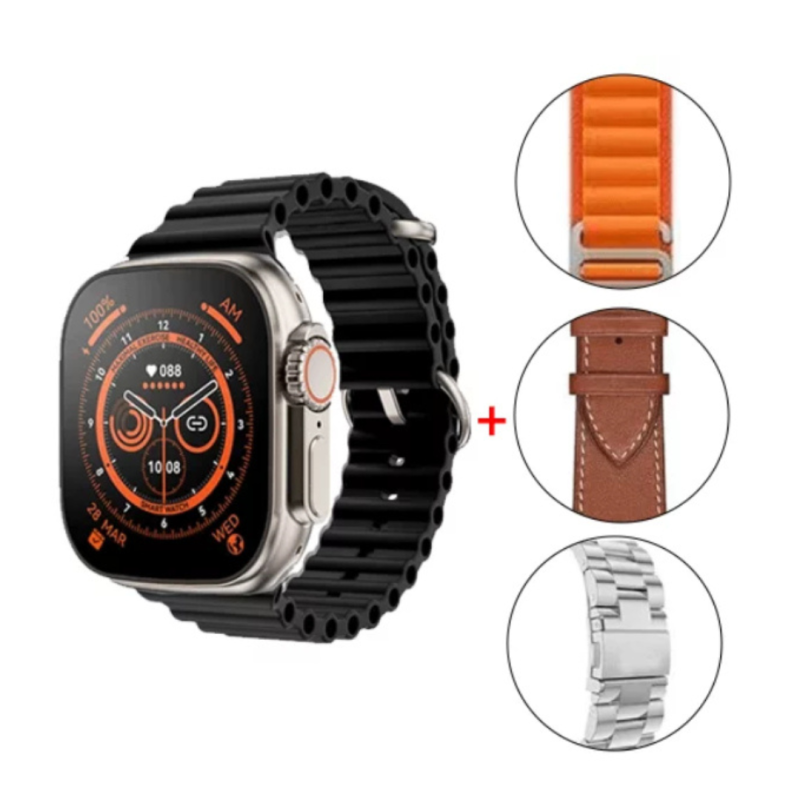 Montre connectée Ultra Y10 avec 4 Bracelets