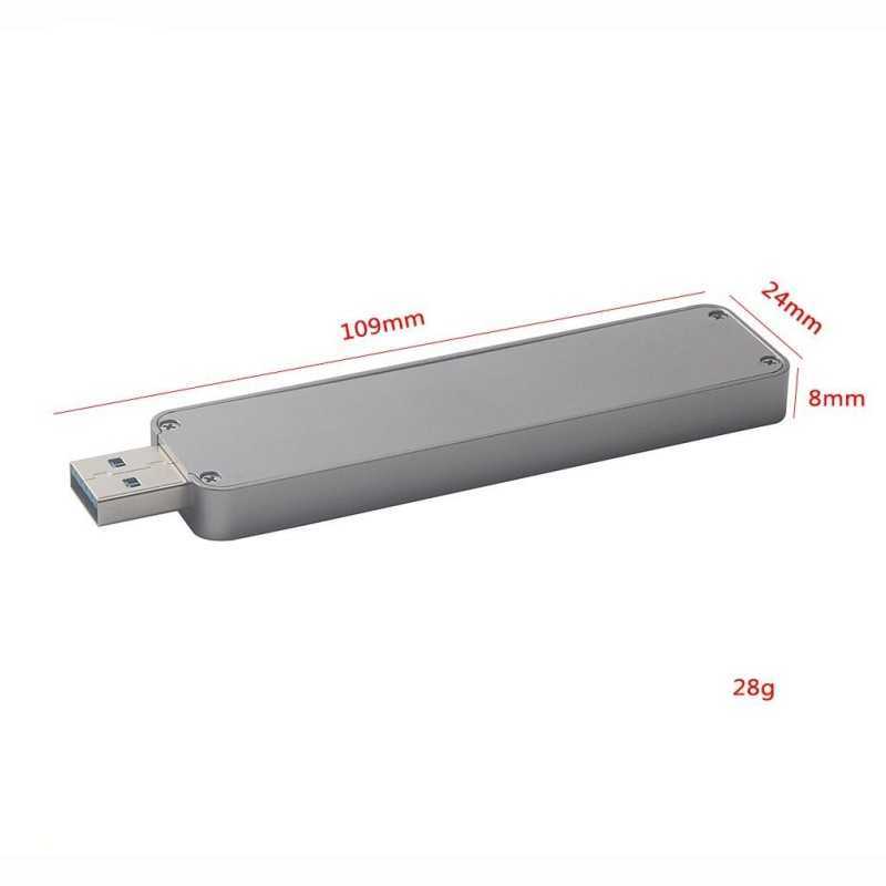 Boîtier SSD M2 SATA vers USB-C - USB 3.1 - Boîtiers de disque dur externe