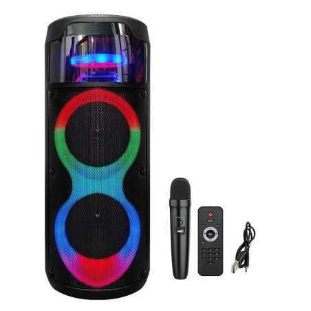 Haut parleur portable Bluetooth sans fil ZQS8222, 8 pouces, TF, micro haute puissance, lumière couleur Surround