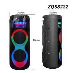 Haut-Parleur Bluetooth Sans Fil ZQS8222 micro haute puissance 80W extérieur danse carrée portable caisson de basses