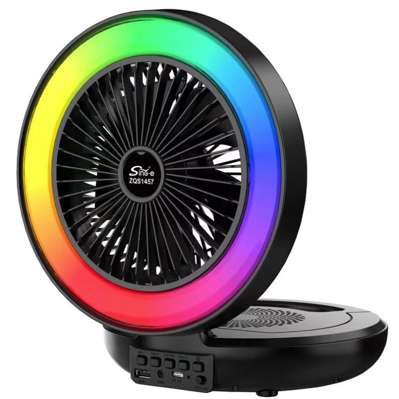 Haut-parleur Bluetooth portable extérieur avec ventilateur ZQS1456 / ZQS1457 mini enceinte a lumière colorée Haut-parleur Bluetooth portable extérieur avec ventilateur ZQS1456 / ZQS1457 mini enceinte a lumière colorée