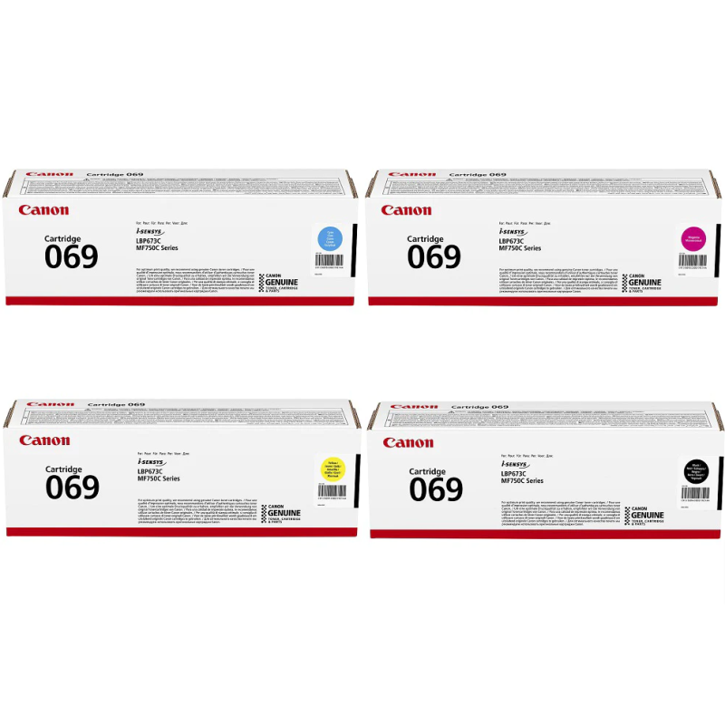 Cartouche toner canon 069 original noir cyan magenta yellow Cartouche toner canon 069 original noir cyan magenta yellow