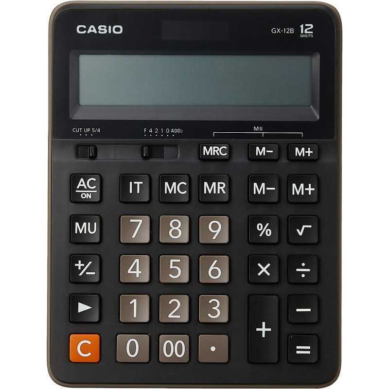 Calculatrice de bureau Casio GX12B-BK grand écran de 12 chiffres Calculatrice de bureau Casio GX12B-BK grand écran de 12 chiffres
