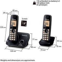Téléphone fixe sans fil Panasonic KX-TG3712BX
