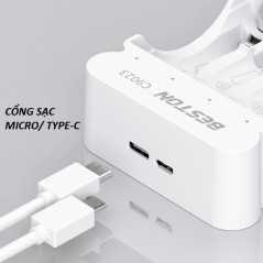 Chargeur universel de batterie BESTON C9023 rechargeable 4x AA/AAA Ni-MH à 4 emplacements